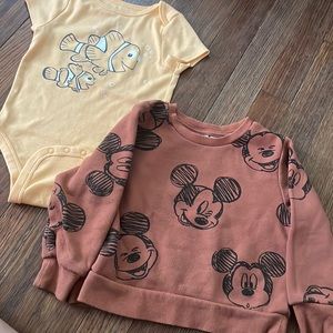 Disney Pixar Finding Nemo Onesie & Mickey Sweatshirt